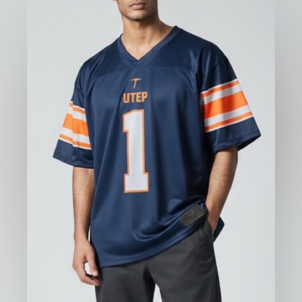 ProSphere Men's UTEP Miners #1 Navy Sublimated Football Jersey size XL